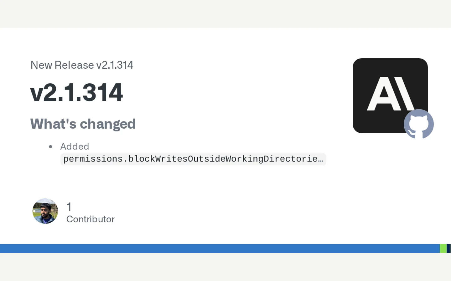 Claude Code v2.1.314 sürümünün resmî GitHub paylaşım görseli