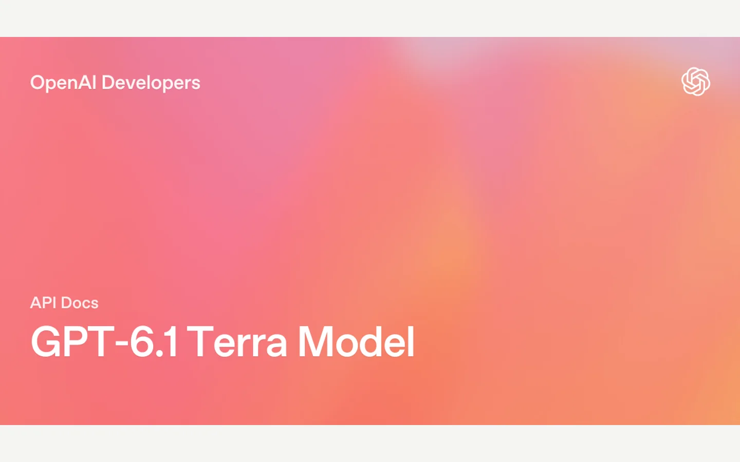OpenAI Developers GPT-6.1 Terra model sayfasının resmî paylaşım görseli