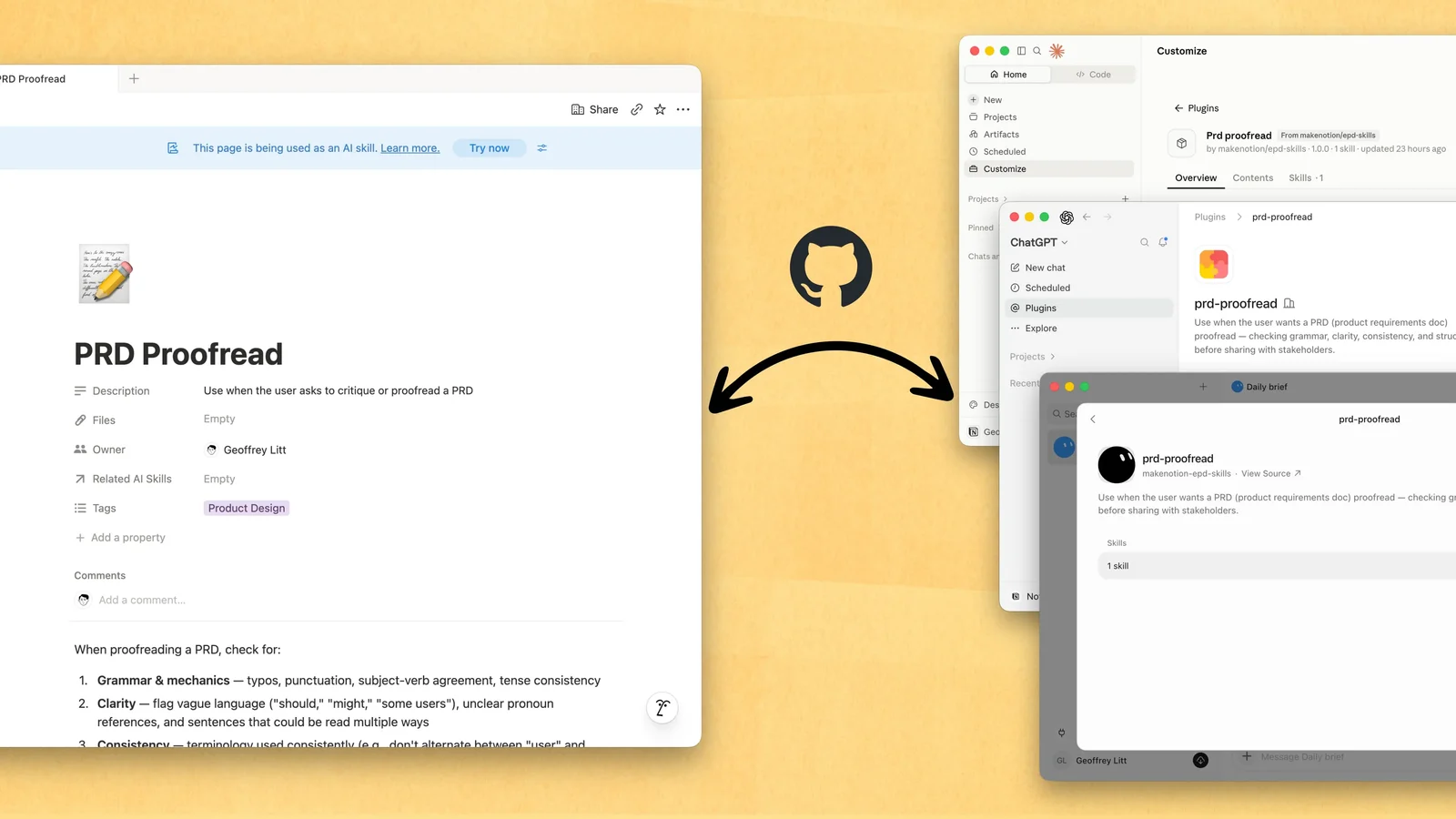 Notion Skills paylaşımı örneği