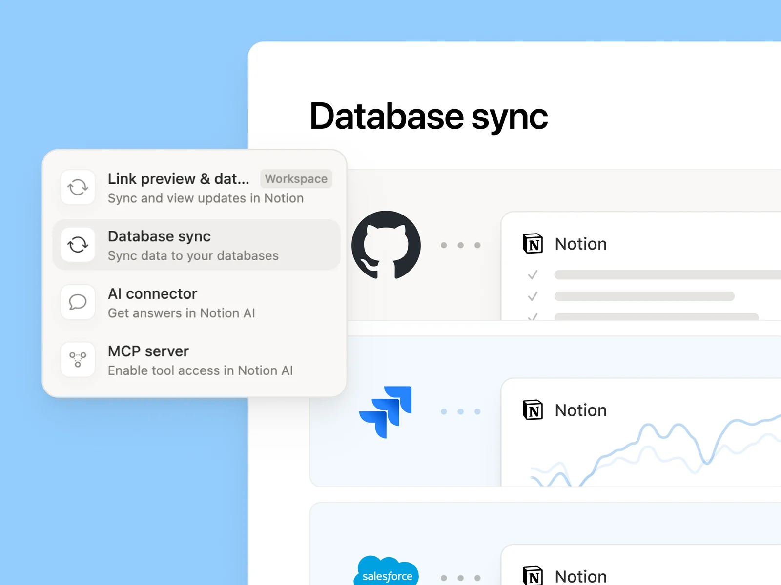 Notion senkron veritabanları duyuru görseli