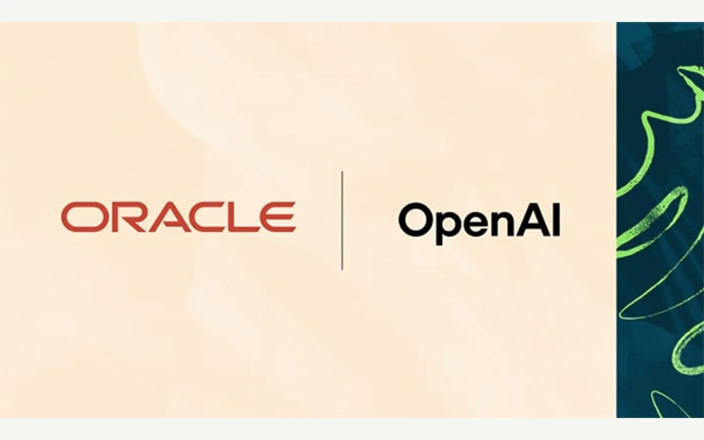 Oracle’ın 27 Ekim duyurusunda kullandığı Oracle ve OpenAI görseli